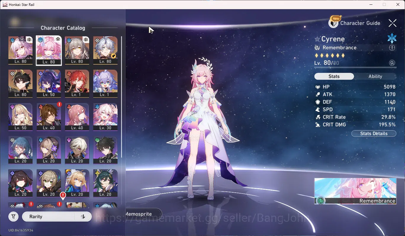 Honkai Star Rail Accounts ASIA TL63|Cyrene E2+Sign|Evernight+Sign|Phainon|Da image 2