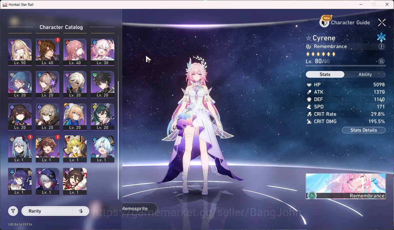 Honkai Star Rail Accounts ASIA TL63|Cyrene E2+Sign|Evernight+Sign|Phainon|Da image 3
