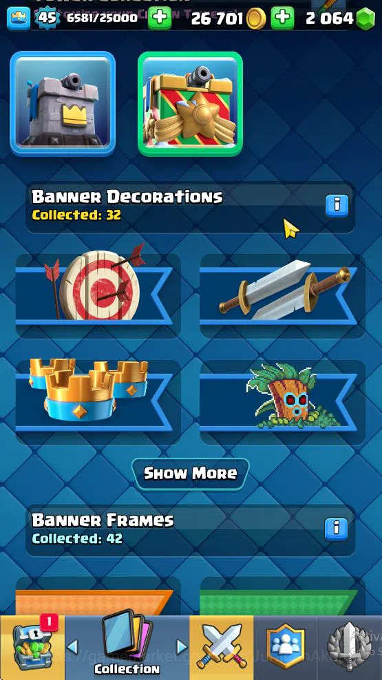 Clash Royale Accounts Midgame Lvl 45|Trophy 7644|KTL 14|Limited Skin|Card 119| 1 Hero 11 EVO 6 Champ 21 Legendary 33 Epic,30 12