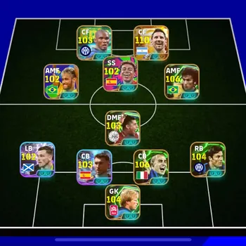 eFootball Accounts Legends & Iconic Players 9 MANAGER BOOSTER | COLECTIVE 3228+,BLITZ ZICO x BIGTIME LIONEL MESSI x LAMINE