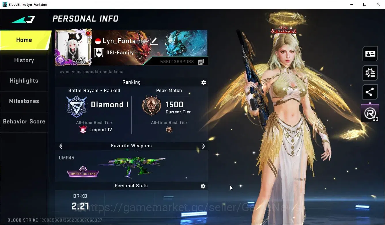 Blood Strike Accounts ASIA|ETERNAL Emma-Luxie,DeAgle+COLLABS 7DS Melioda image 2