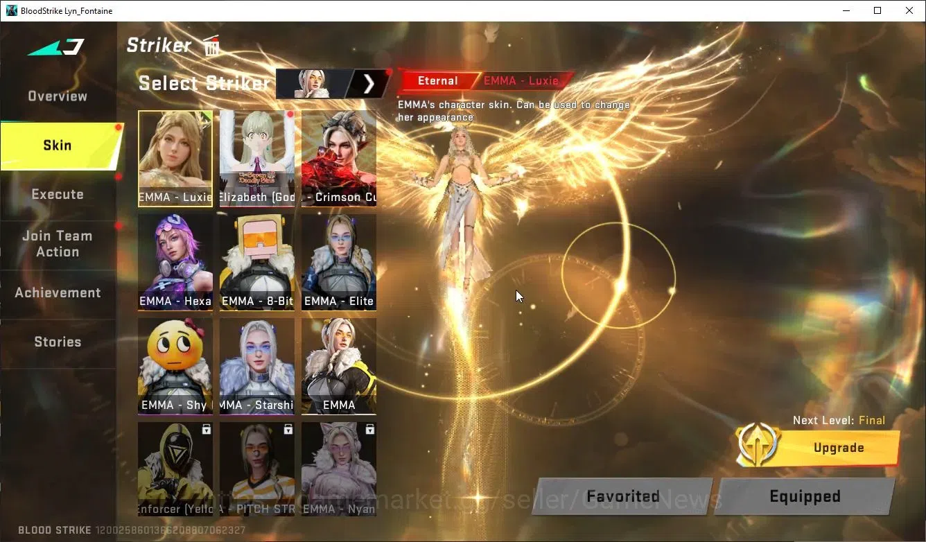 Blood Strike Accounts ASIA|ETERNAL Emma-Luxie,DeAgle+COLLABS 7DS Melioda image 3