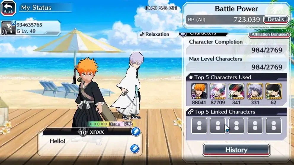 Bleach: Brave Souls Accounts Starter [GLOBAL]52K Orb|Ichigo DreamTeam,New Ichigo,TYBW26 Yukio,Riruka,10th Anniv 3