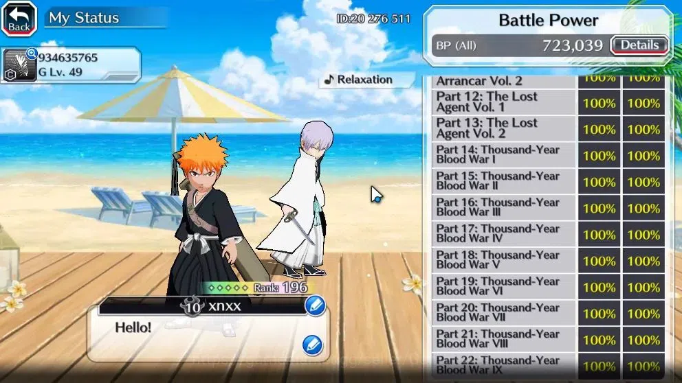 Bleach: Brave Souls Accounts Starter [GLOBAL]52K Orb|Ichigo DreamTeam,New Ichigo,TYBW26 Yukio,Riruka,10th Anniv 5