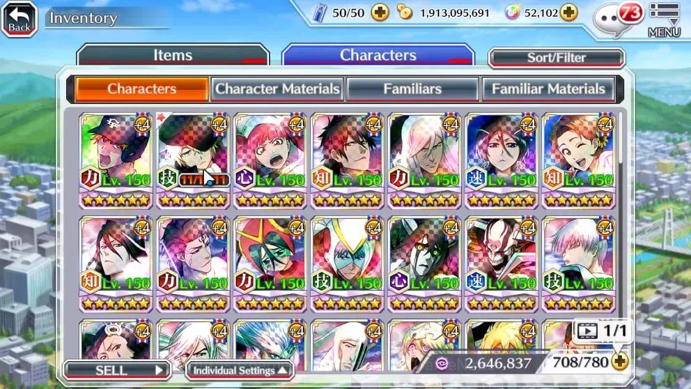 Bleach: Brave Souls Accounts Starter [GLOBAL]52K Orb|Ichigo DreamTeam,New Ichigo,TYBW26 Yukio,Riruka,10th Anniv 9
