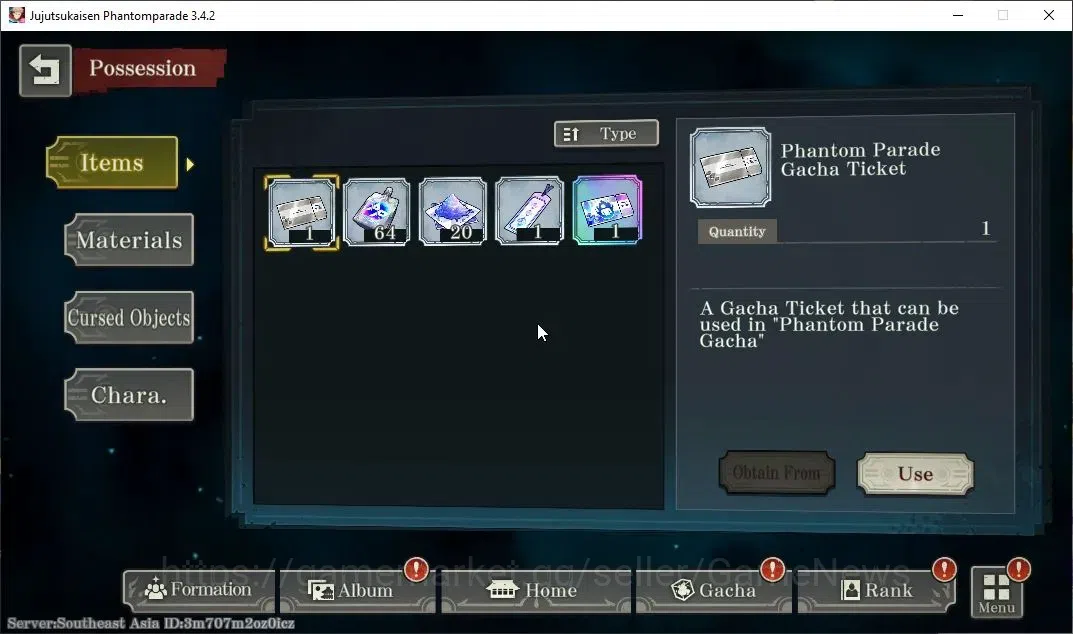 Jujutsu Kaisen: Phantom Parade Accounts SEA |PR 8|4,9K Cube|12 SSR 2 Limited|Executioner Y image 10