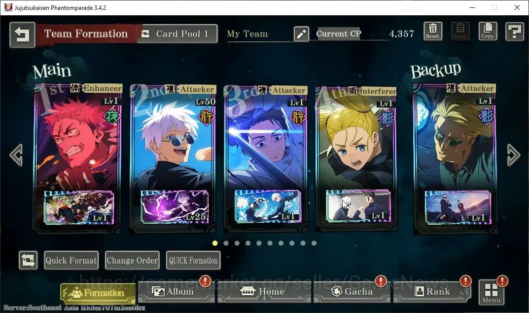 Jujutsu Kaisen: Phantom Parade Accounts SEA |PR 8|4,9K Cube|12 SSR 2 Limited|Executioner Y image 7