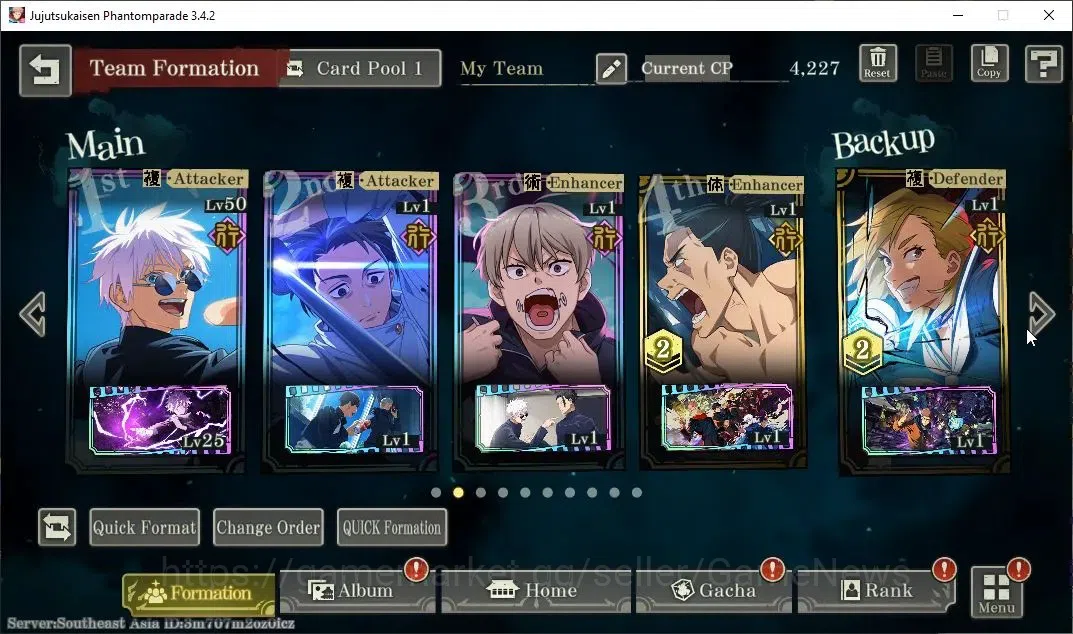 Jujutsu Kaisen: Phantom Parade Accounts SEA |PR 8|4,9K Cube|12 SSR 2 Limited|Executioner Y image 8
