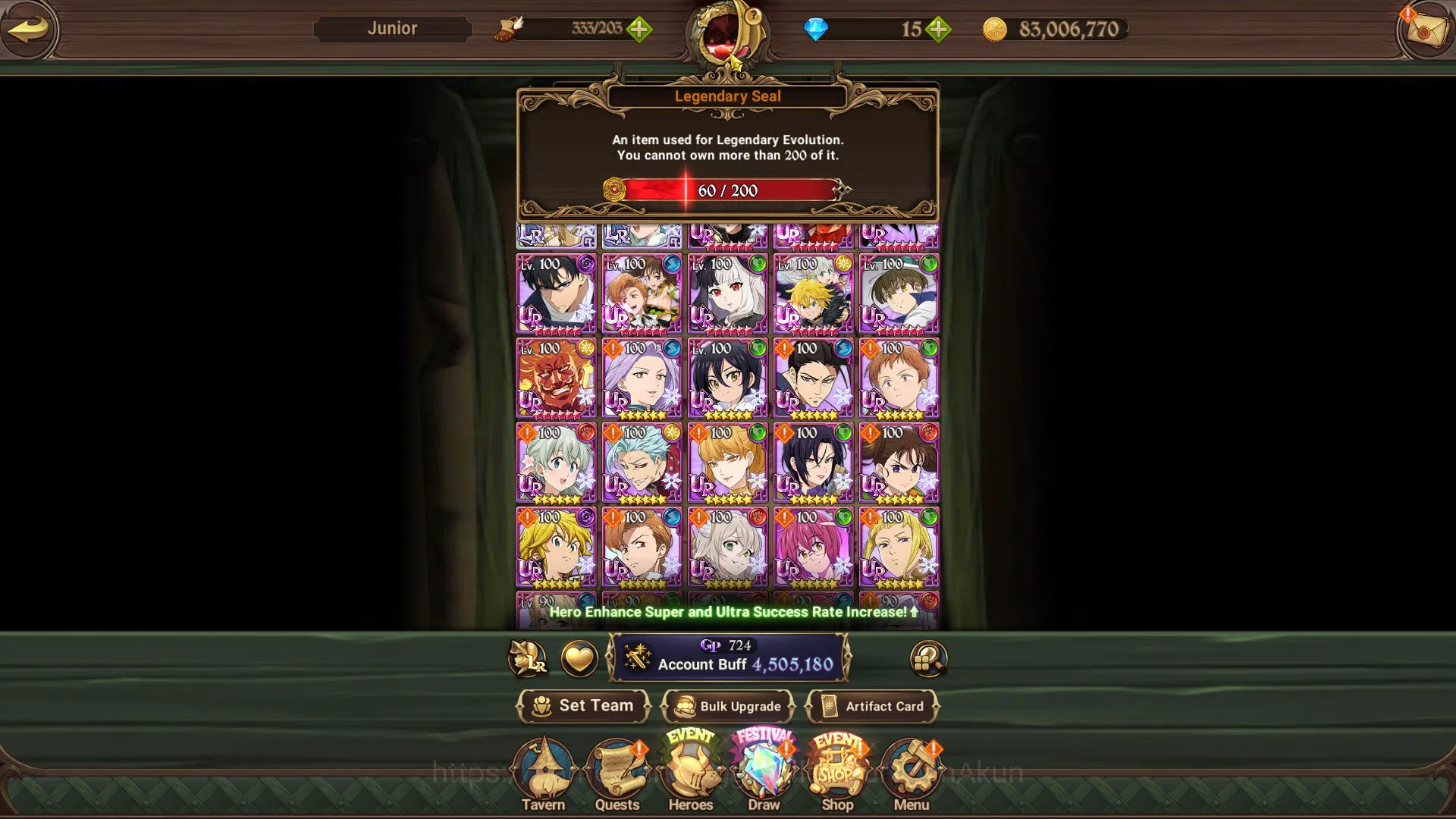 The Seven Deadly Sins: Grand Cross Accounts Global|2,8M CC|2 LR+12 UR+60 LS+Collab Solev|Brunh image 1
