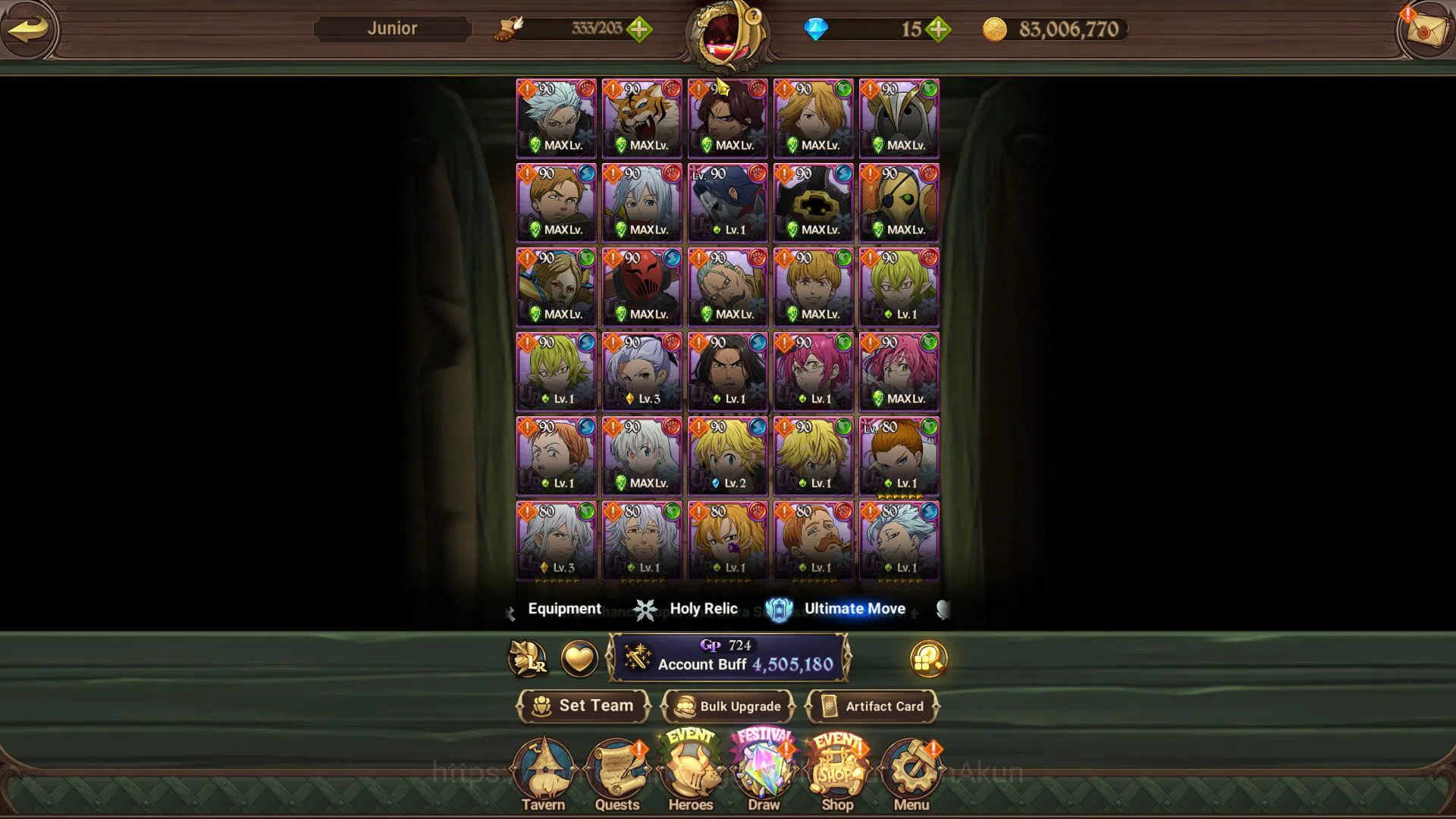 The Seven Deadly Sins: Grand Cross Accounts Global|2,8M CC|2 LR+12 UR+60 LS+Collab Solev|Brunh image 5