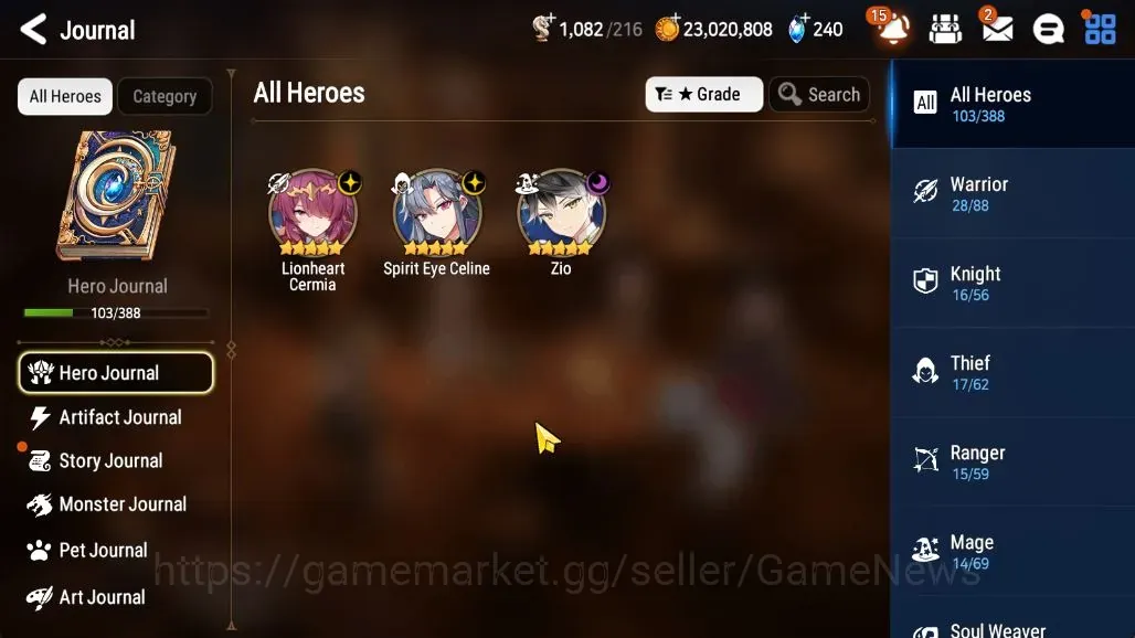 Epic Seven Accounts High-End GLOBAL UnVerif|New Era| 3 ML(Zio,Spirit Eye Celine,Lionheart Cermia)+Haru,Ivana,TA Coli,etc|97K 1