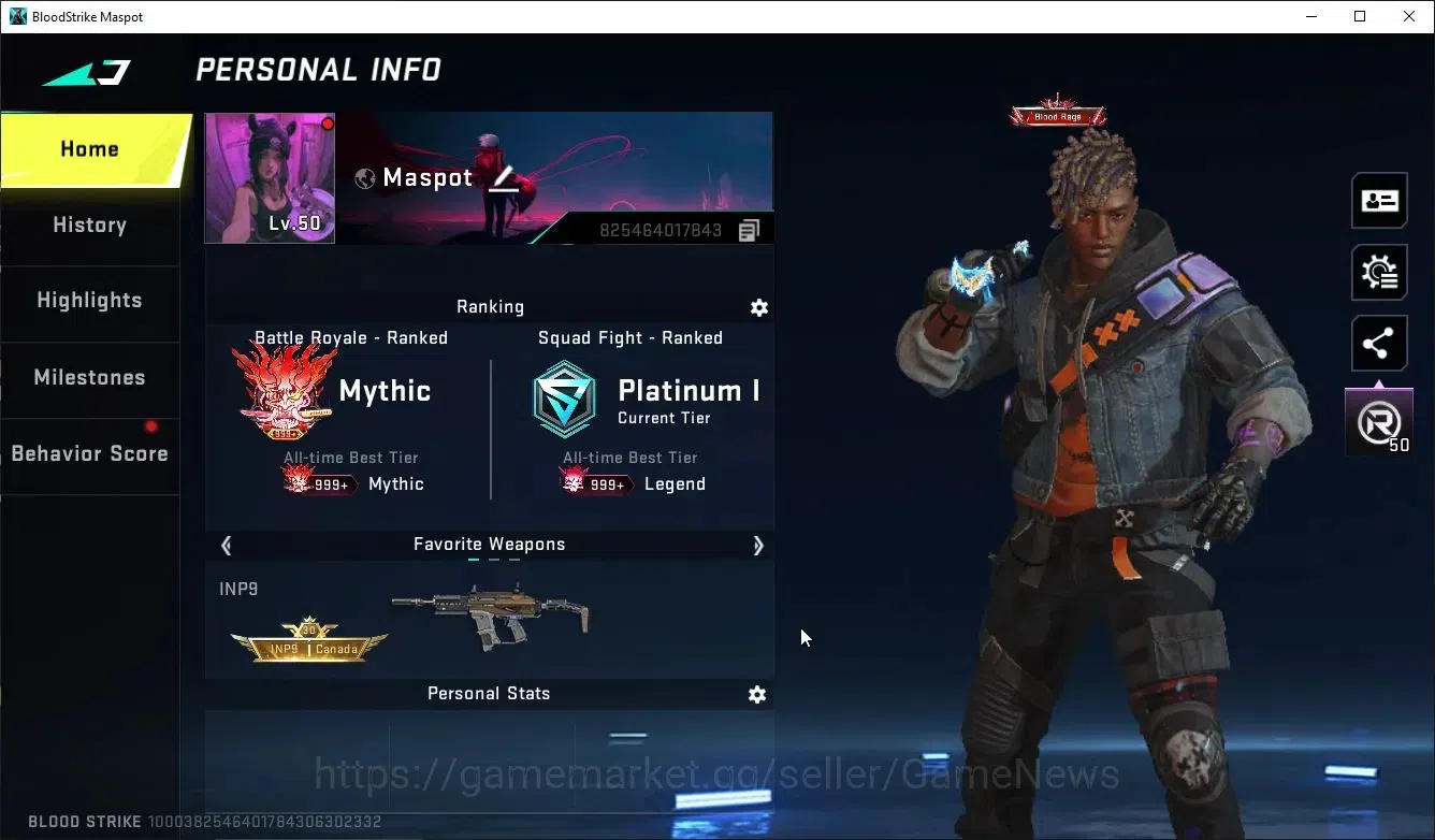 Blood Strike Accounts ASIA|2 EVO P90-Maestro,M1887+9 ETERNAL[Alondra,kat image 2
