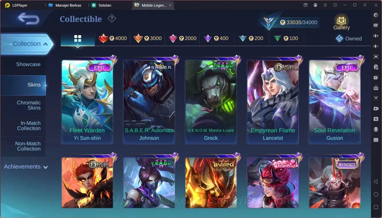 Mobile Legends: Bang Bang Accounts Global | Hero 110 Skin 168|DRAGON Valir Ling Lance image 4