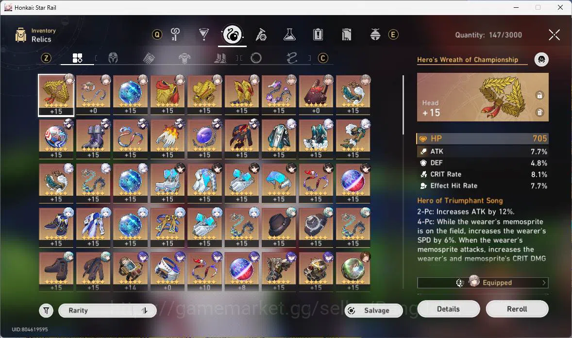 Honkai Star Rail Accounts Others ASIA|TL 70|14 Limit|Ashveil,Yao Guang,Cerydra,Anaxa,Blade,Seele,Acheron,DR.Ratio,etc| Check 12
