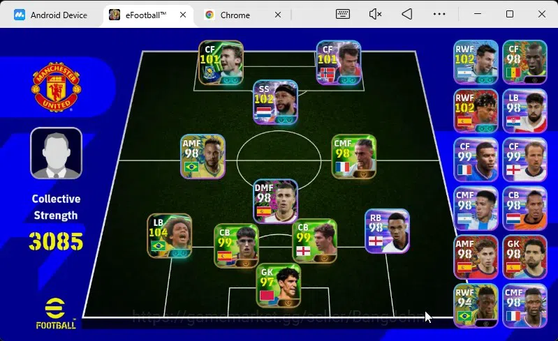 eFootball Accounts Others Mobile|PW 3085|Marcelo Epic,Alexander Sørloth ShowT,Memphis Depay ShowT|2026|Check SS EFB2286B 1
