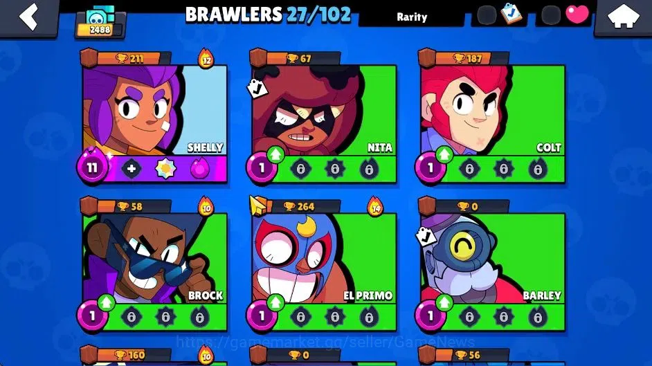 Brawl Stars Accounts 2488 Trophy|7,8K Bling|27 Brawlers 4 Max Lvl [Shel image 7