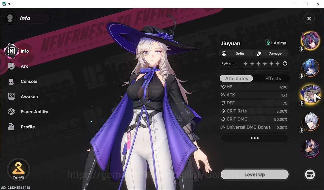 Neverness to Everness Accounts GLOBAL SEA|HL 3|3 S-Class 1 Limited [Shinku A1],(Daffodill,Jiuyuan)+Sign|+1 3