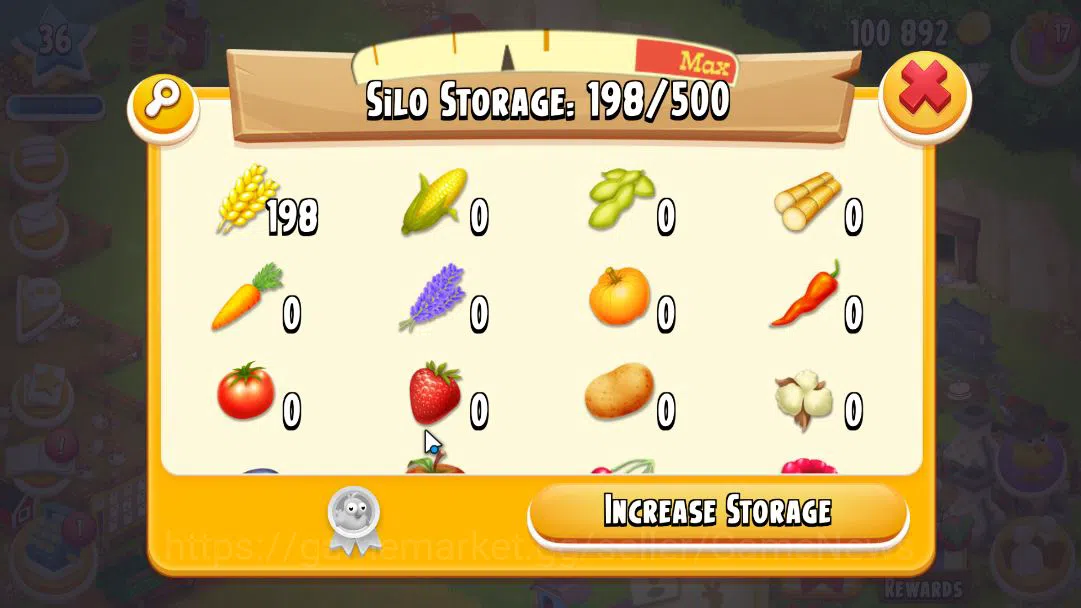 Hay Day Accounts Level 36 | Barn Storage 1000 + Silo Storage 500| 100k Coins, 11 Dm |CN ON|Log Supercell ID|Take Email|Check 1