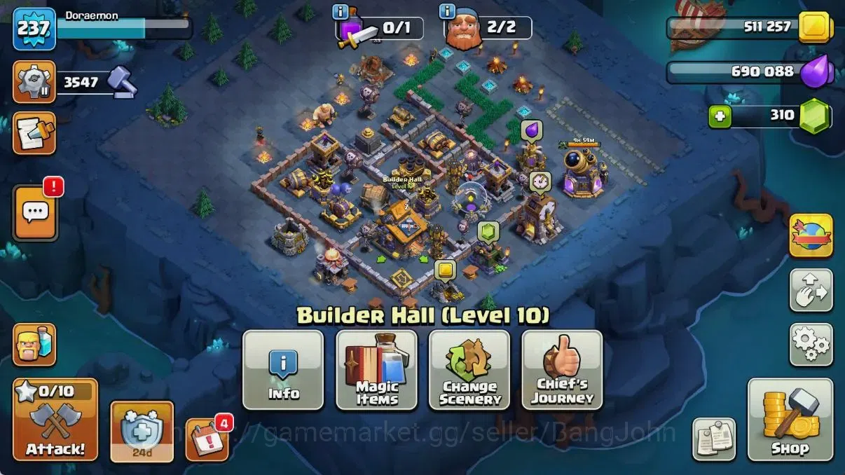 Clash of Clans Accounts Global | TH 18|BH 10|2 Gold Skins|LVL 237|HH 11|BK image 17