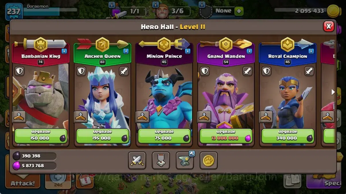 Clash of Clans Accounts Global | TH 18|BH 10|2 Gold Skins|LVL 237|HH 11|BK image 6