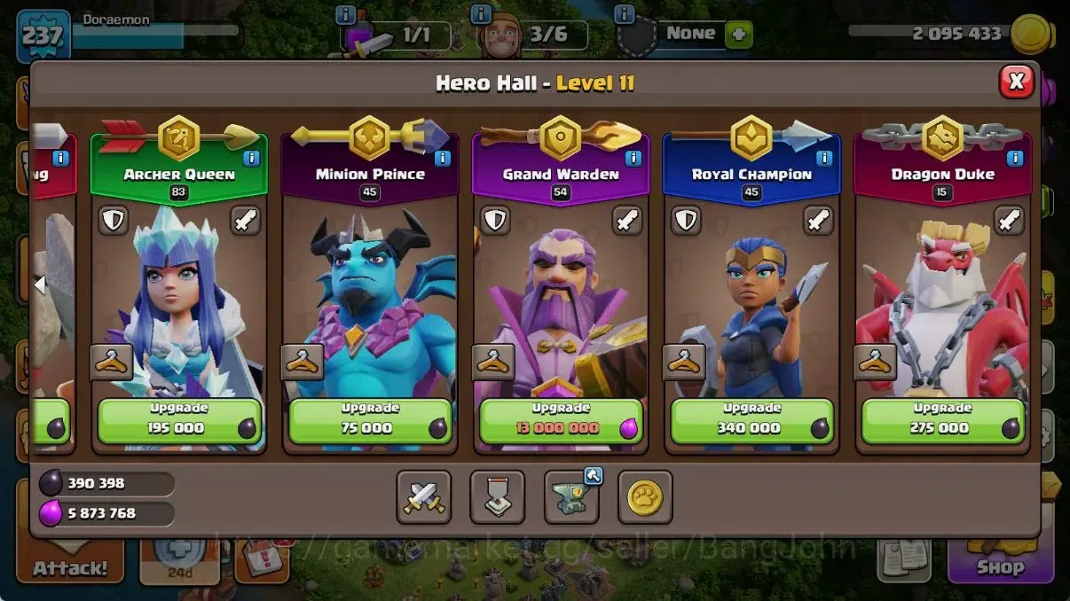 Clash of Clans Accounts Global | TH 18|BH 10|2 Gold Skins|LVL 237|HH 11|BK image 7