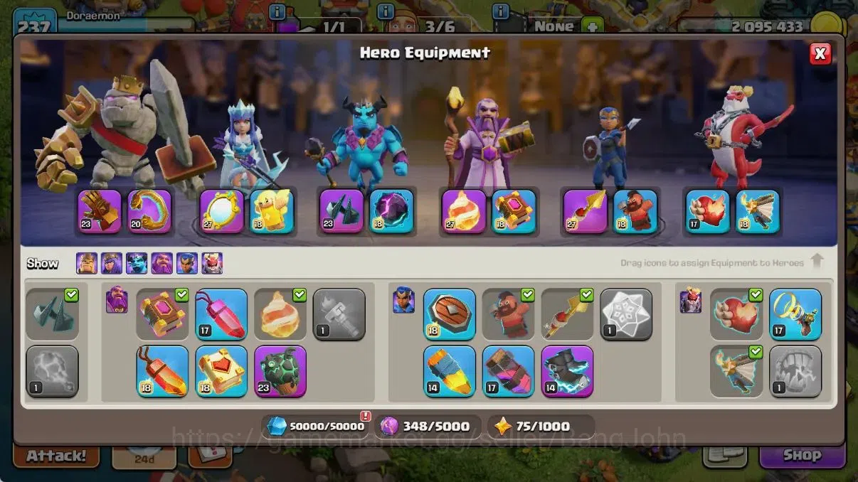 Clash of Clans Accounts Global | TH 18|BH 10|2 Gold Skins|LVL 237|HH 11|BK image 9