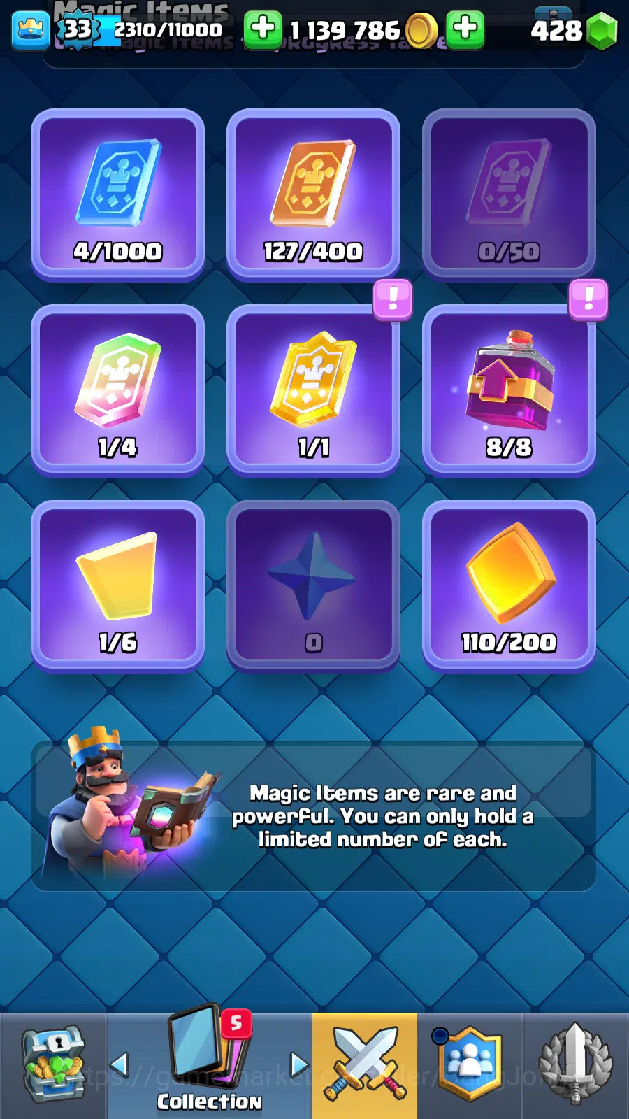 Clash Royale Accounts Lv 33|Trophy 7011|KTL 11|Limited Skin|Card 118|2 H image 16