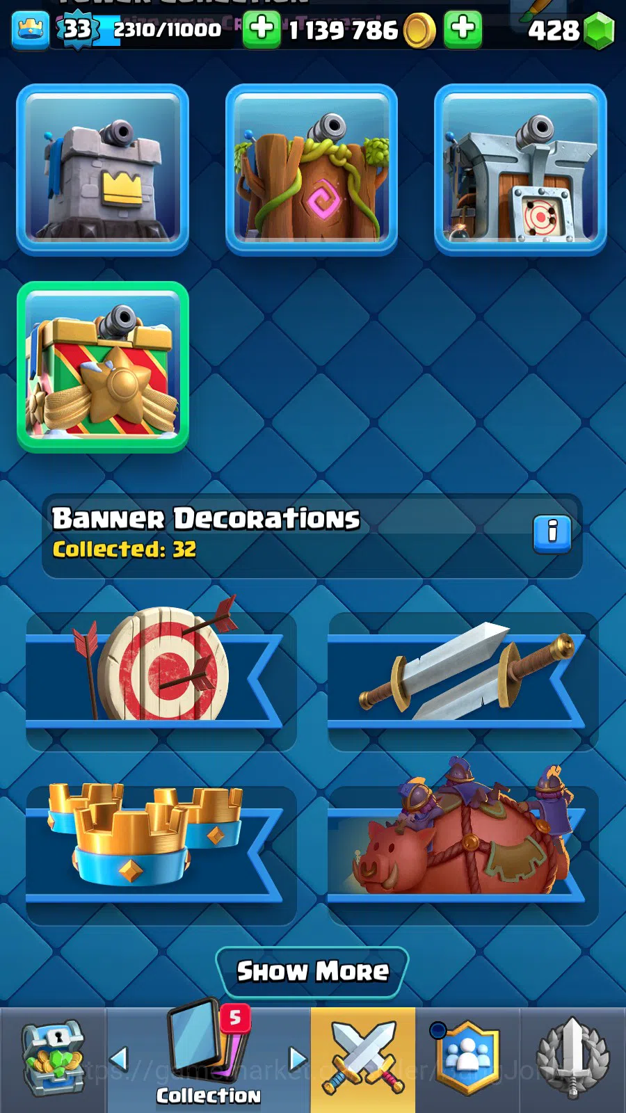 Clash Royale Accounts Lv 33|Trophy 7011|KTL 11|Limited Skin|Card 118|2 H image 18