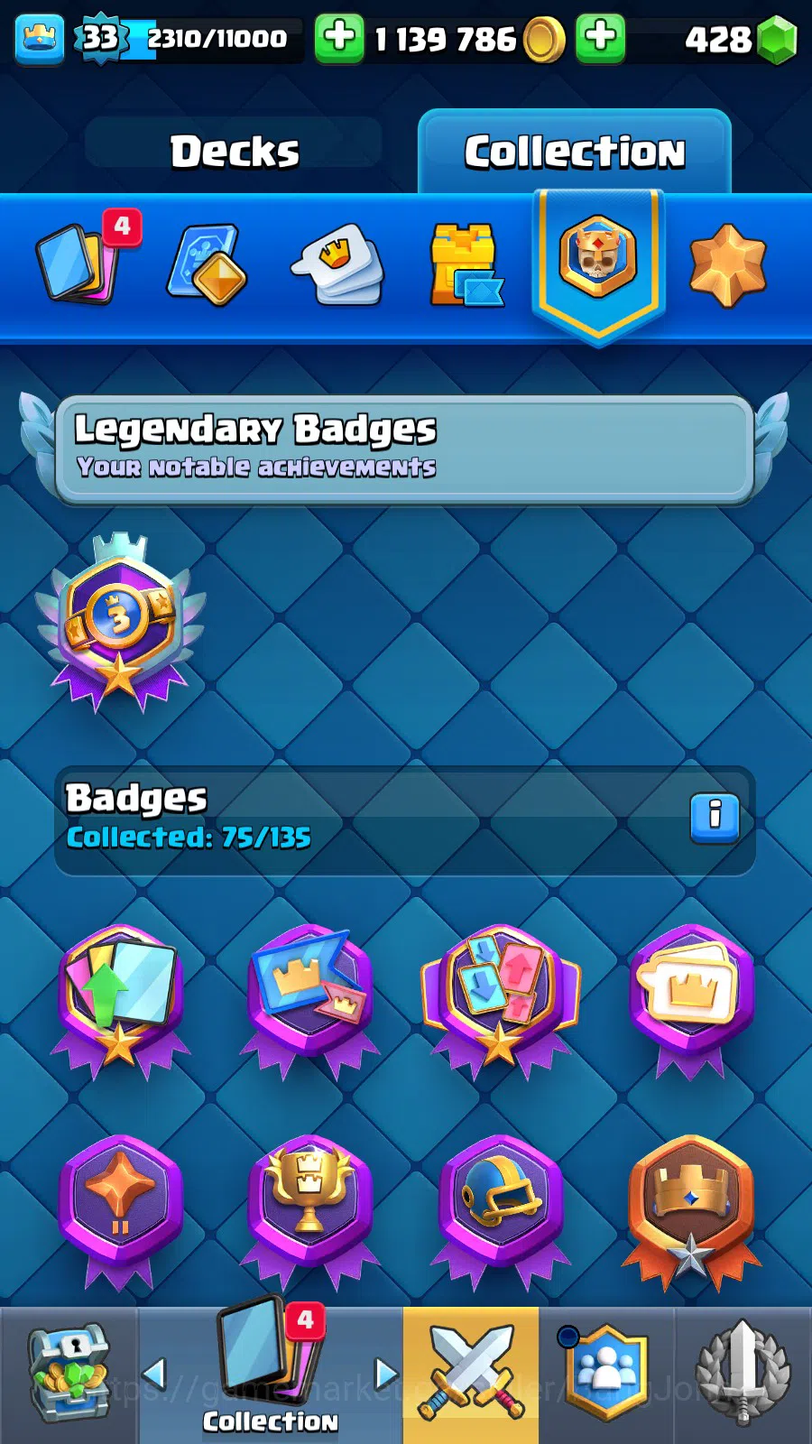 Clash Royale Accounts Lv 33|Trophy 7011|KTL 11|Limited Skin|Card 118|2 H image 20