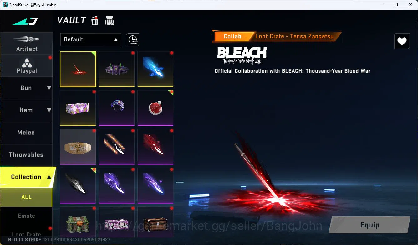 Blood Strike Accounts ASIA|ETERNAL=ZERO,MP5(LVL3)|COLAB=MCX,SCAR|LIMITED image 5