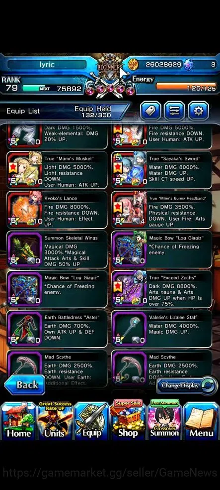 Grand Summoners Accounts Global|Rank 79|18 Ascend+10 TW|[Inumuta,Sayaka,S M image 18