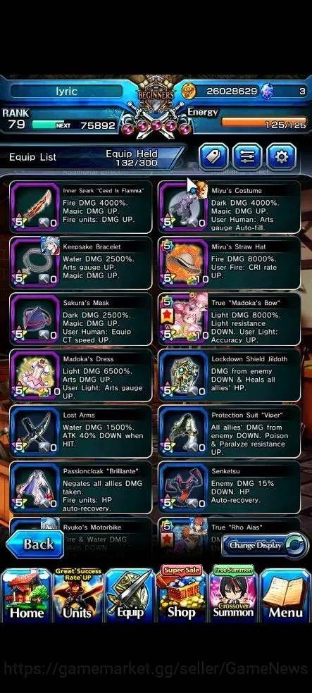 Grand Summoners Accounts Global|Rank 79|18 Ascend+10 TW|[Inumuta,Sayaka,S M image 19