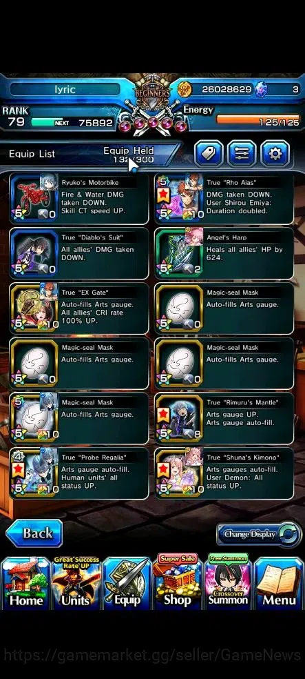 Grand Summoners Accounts Global|Rank 79|18 Ascend+10 TW|[Inumuta,Sayaka,S M image 20