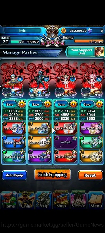 Grand Summoners Accounts Global|Rank 79|18 Ascend+10 TW|[Inumuta,Sayaka,S M image 3