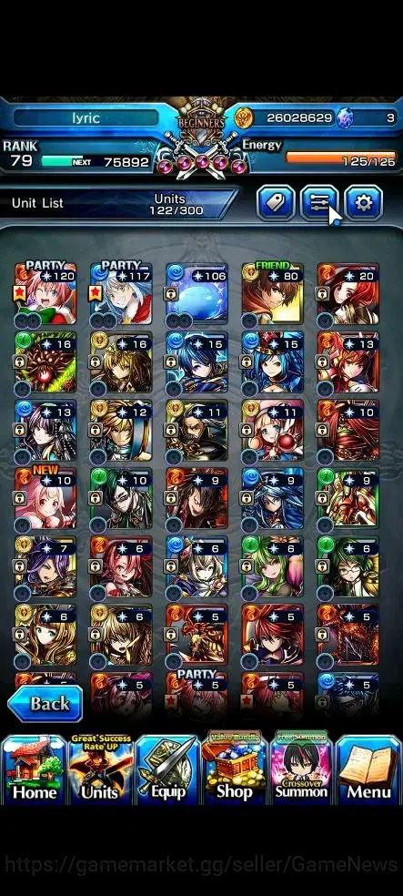 Grand Summoners Accounts Global|Rank 79|18 Ascend+10 TW|[Inumuta,Sayaka,S M image 5