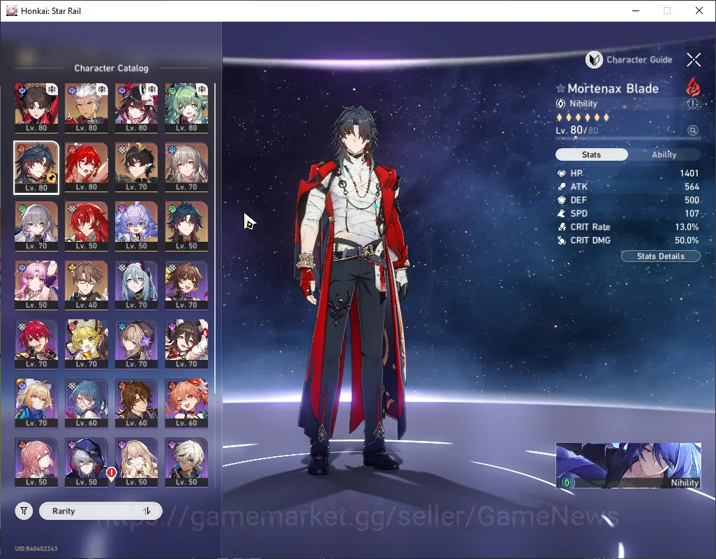Honkai Star Rail Accounts Mid Game Asia|TL 67|2 PremTeam|10 Limited (Rin Tohsaka E6,Archer E1)+Sign, Himeko Nova,Mortenax B 1