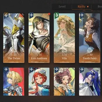 Reverse: 1999 Accounts Midgame Global|Lv 57|Prem Team Conduit|23 SSR 4 Limited|Rhiannon P1,Ezio Auditore P2,Paper Heron