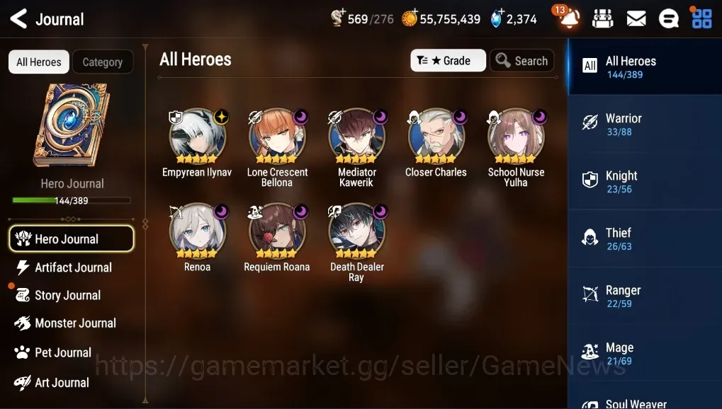 Epic Seven Accounts High-End Global UnVerif|8 ML(School NYulha,Lone Bellona,Empy Ilynav,etc)+Full 1