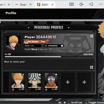 BLEACH: Soul Resonance Accounts Nuverse SEA|Lv.26| 3 SSR 1 Sign (Tosen,Uruhara,(IchigoDZ)+Sign+Stamp)|7 Gacha Tiket|Log