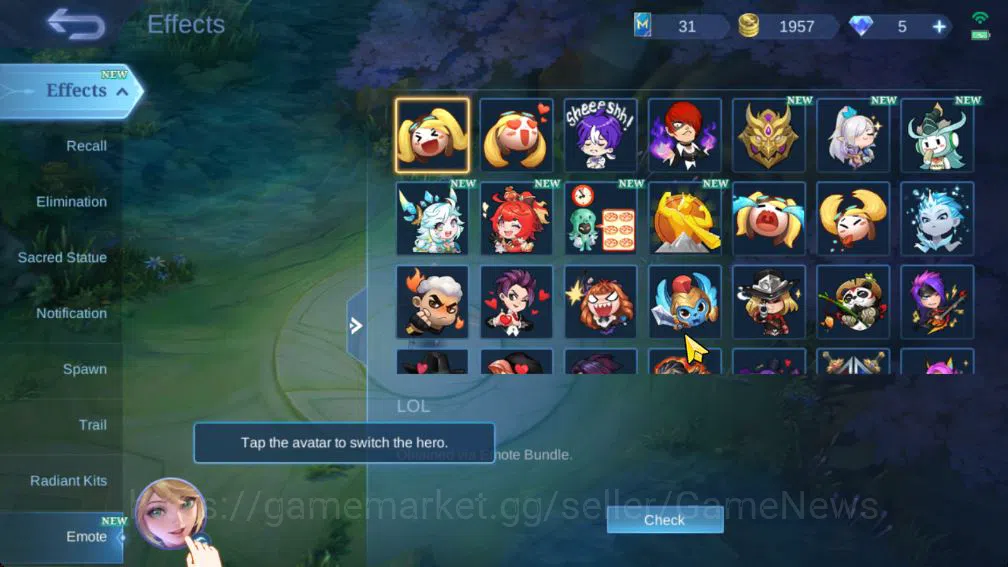 Mobile Legends: Bang Bang Accounts Hero 109|Skin 217|CC[Jawhead,Natalia],Star Lesley, image 16