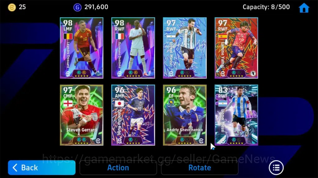 eFootball Accounts Legends & Iconic Players Android|Epic Gerrard,Andriy S,ShowTime ICv3 Leandro Trossard,Ousmane 7