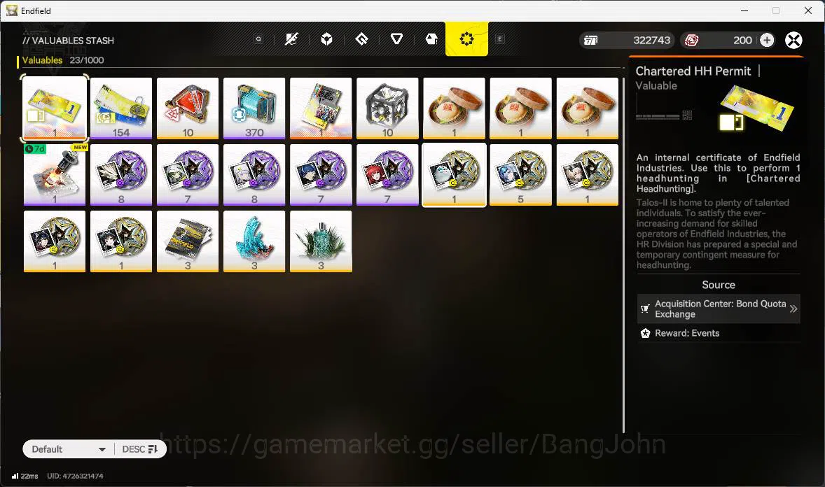 Arknights: Endfield Accounts ASIA, starter, TANGtang, Ardelia, WP 6S 2 more det image 15