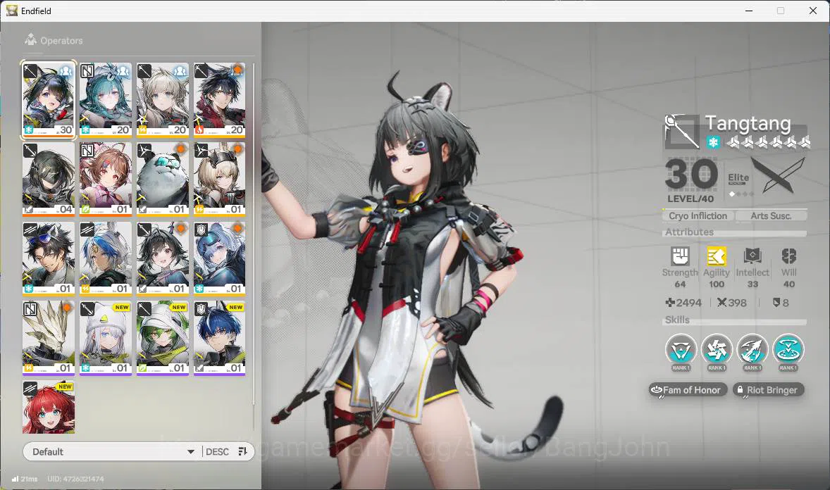 Arknights: Endfield Accounts ASIA, starter, TANGtang, Ardelia, WP 6S 2 more det image 5