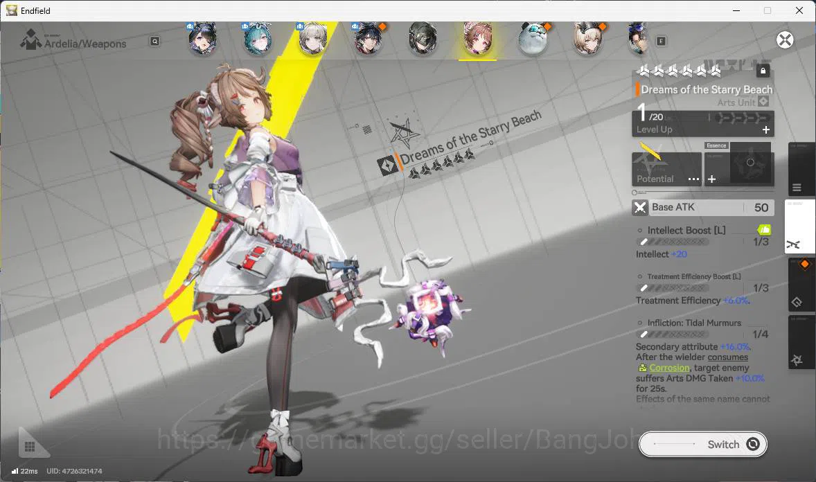 Arknights: Endfield Accounts ASIA, starter, TANGtang, Ardelia, WP 6S 2 more det image 9