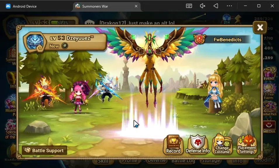 Summoners War: Sky Arena Accounts GLOBAL Lv 53|1 LD[Dyeus]|19 Total NB5[Jeogun,Mephi image 2