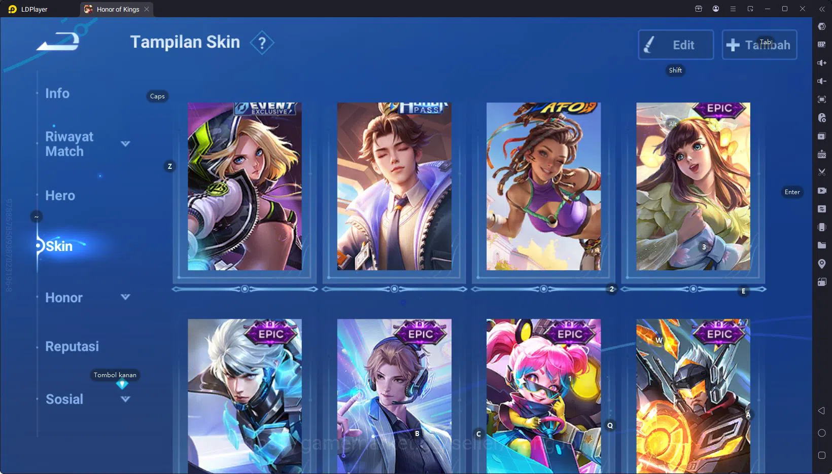 Honor of Kings Accounts Others GLOBAL|HERO 94,SKIN 84,Jilong Lyn2024,Butlefly Event,Good Acc and many skin Event/Limited cek 4