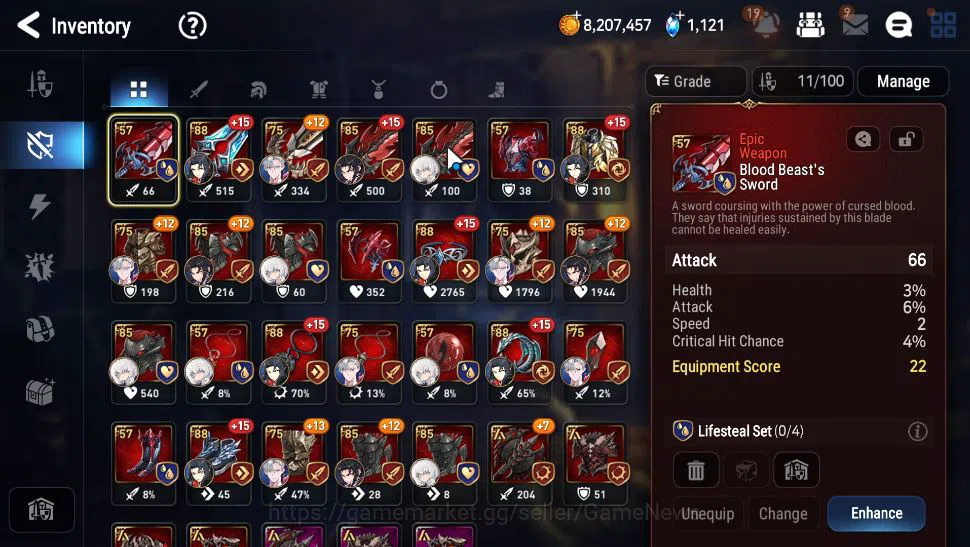Epic Seven Accounts Mid-Tier GLOBAL Unverif|3 ML(LOT Scales,DB Senya,TE Kayron),Ruiza,P Byblis,Tenebria,etc|PoH ON|17K 13