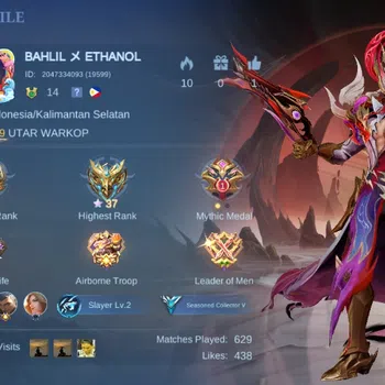 Mobile Legends: Bang Bang Accounts Others Global|Skin 50|Seasoned|Soul Vessel Clint,V.E.N.O.M Gusion,Epic Roger,SPECIAL