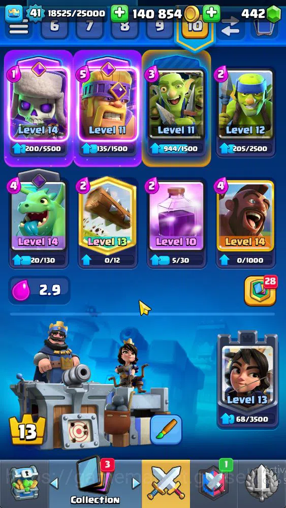 Clash Royale Accounts Lv 41|Trophy 8699|KTL 13|Limited Skin|Card 119| 1 image 3