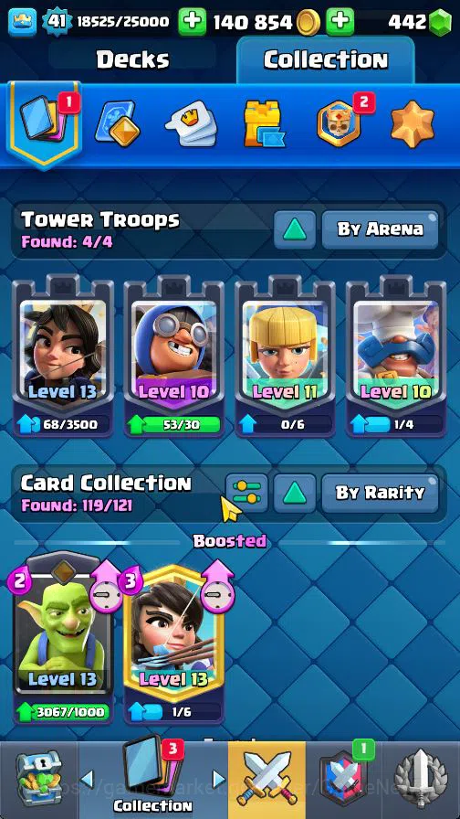 Clash Royale Accounts Lv 41|Trophy 8699|KTL 13|Limited Skin|Card 119| 1 image 4